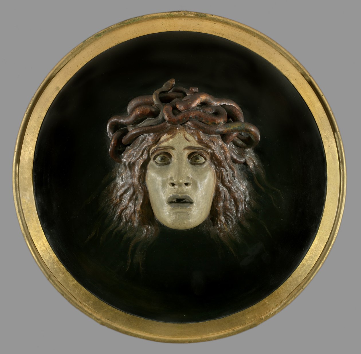 Schild met het gezicht van Medusa, 1897 door Arnold Böcklin