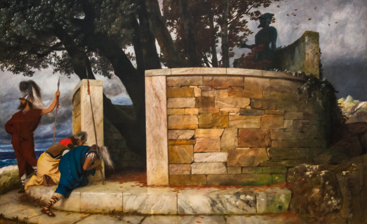 Het heiligdom van Hercules door Arnold Böcklin