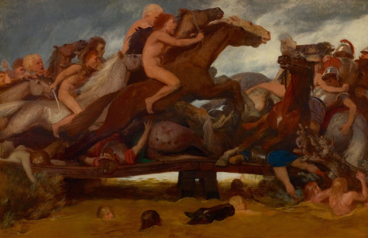 De Slag op de Brug door Arnold Böcklin