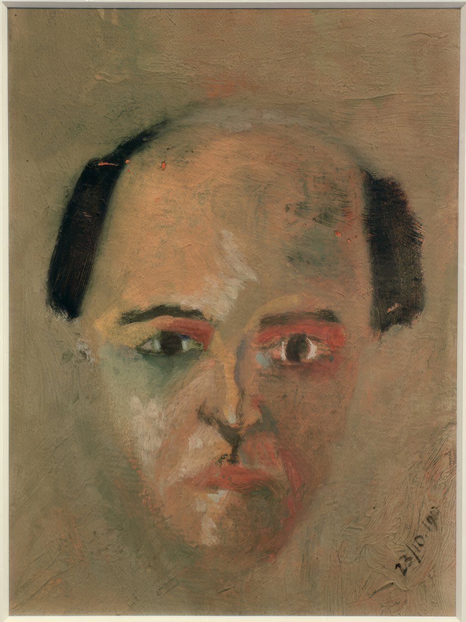 Groen Zelfportret door Arnold Schönberg