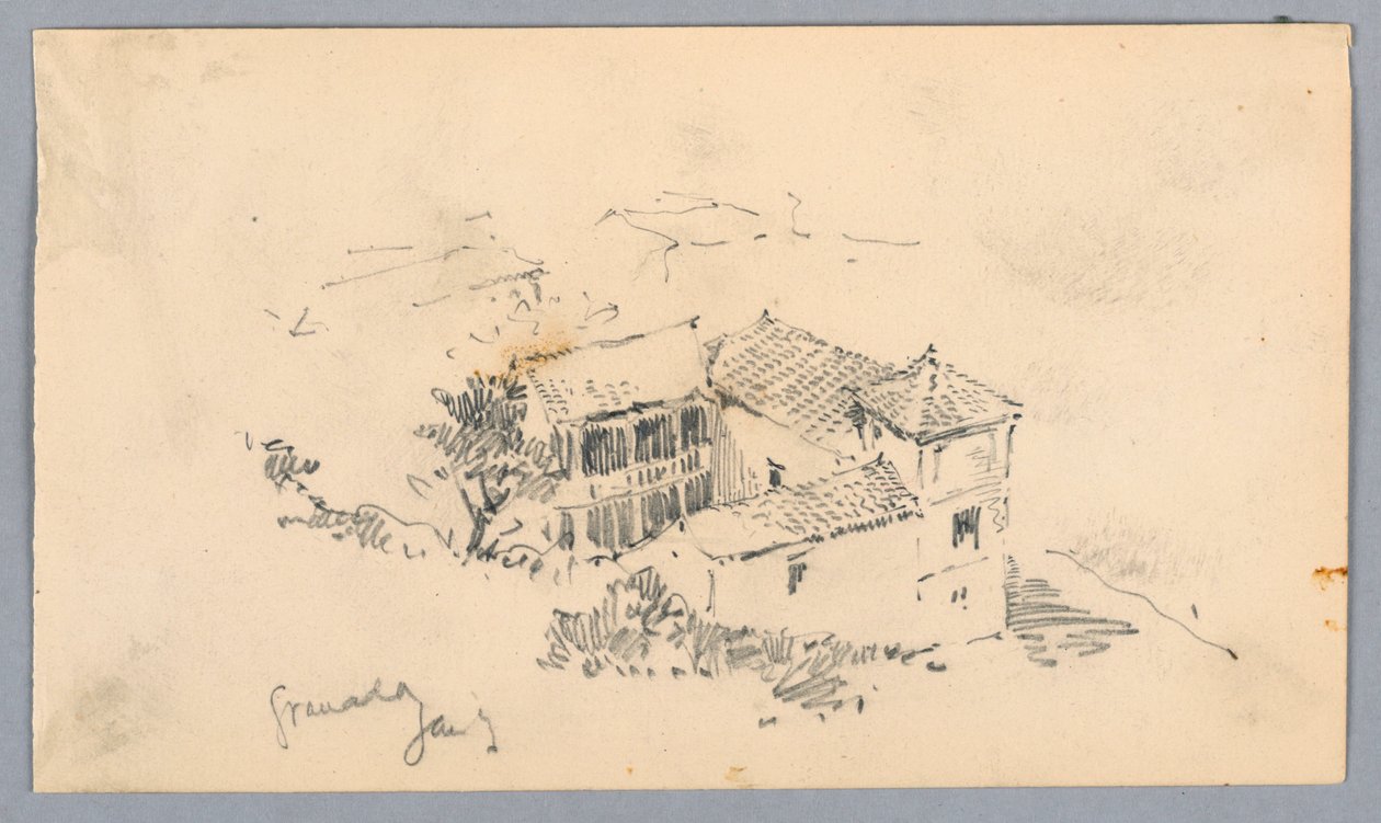 Binnenplaats, Granada door Arnold William Brunner