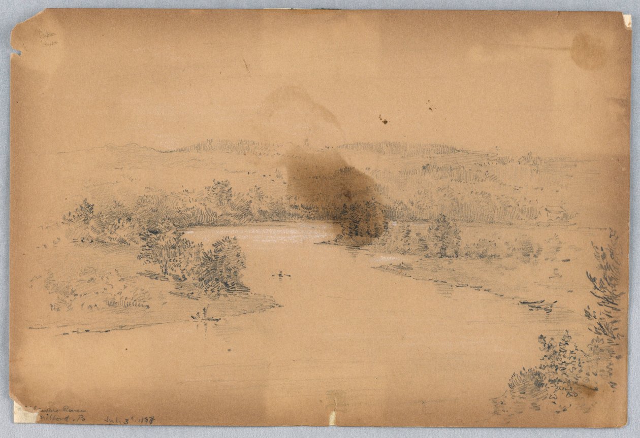 Delaware River, Milford, Pa. door Arnold William Brunner