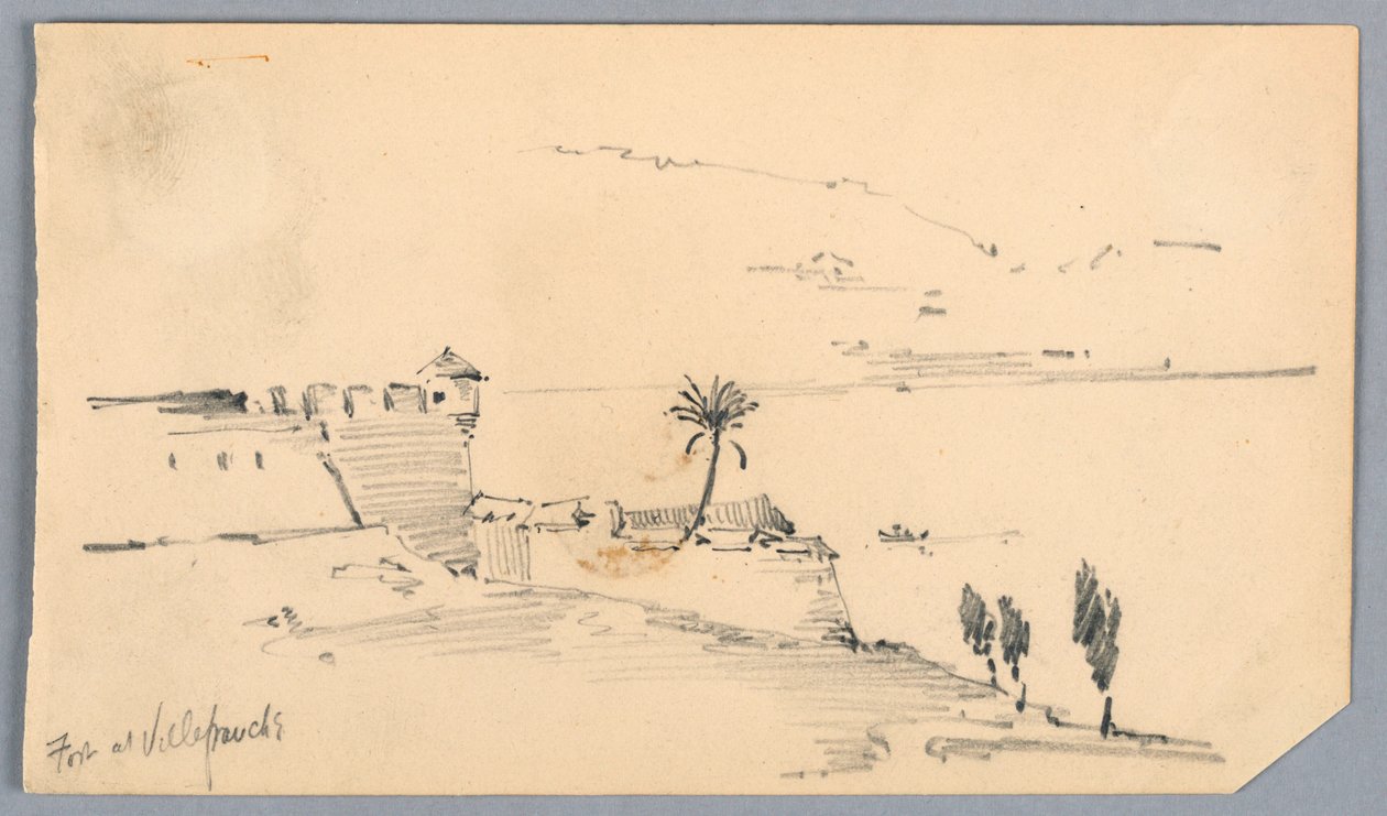 Fort bij Villefranche door Arnold William Brunner