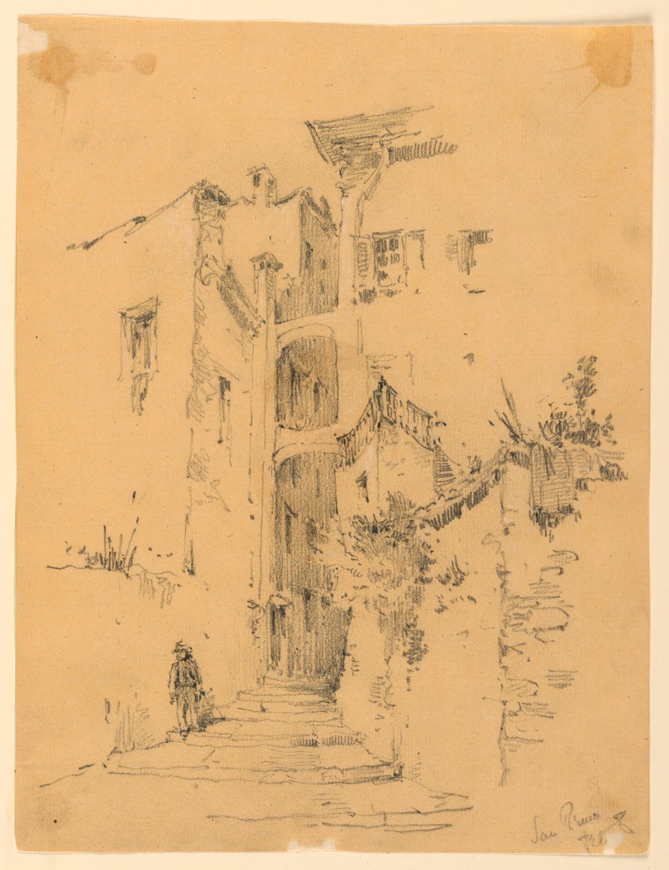 Straat in San Remo door Arnold William Brunner