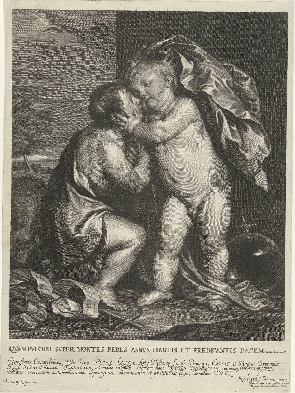 Christuskind en Johannes de Doper door Arnold de Jode