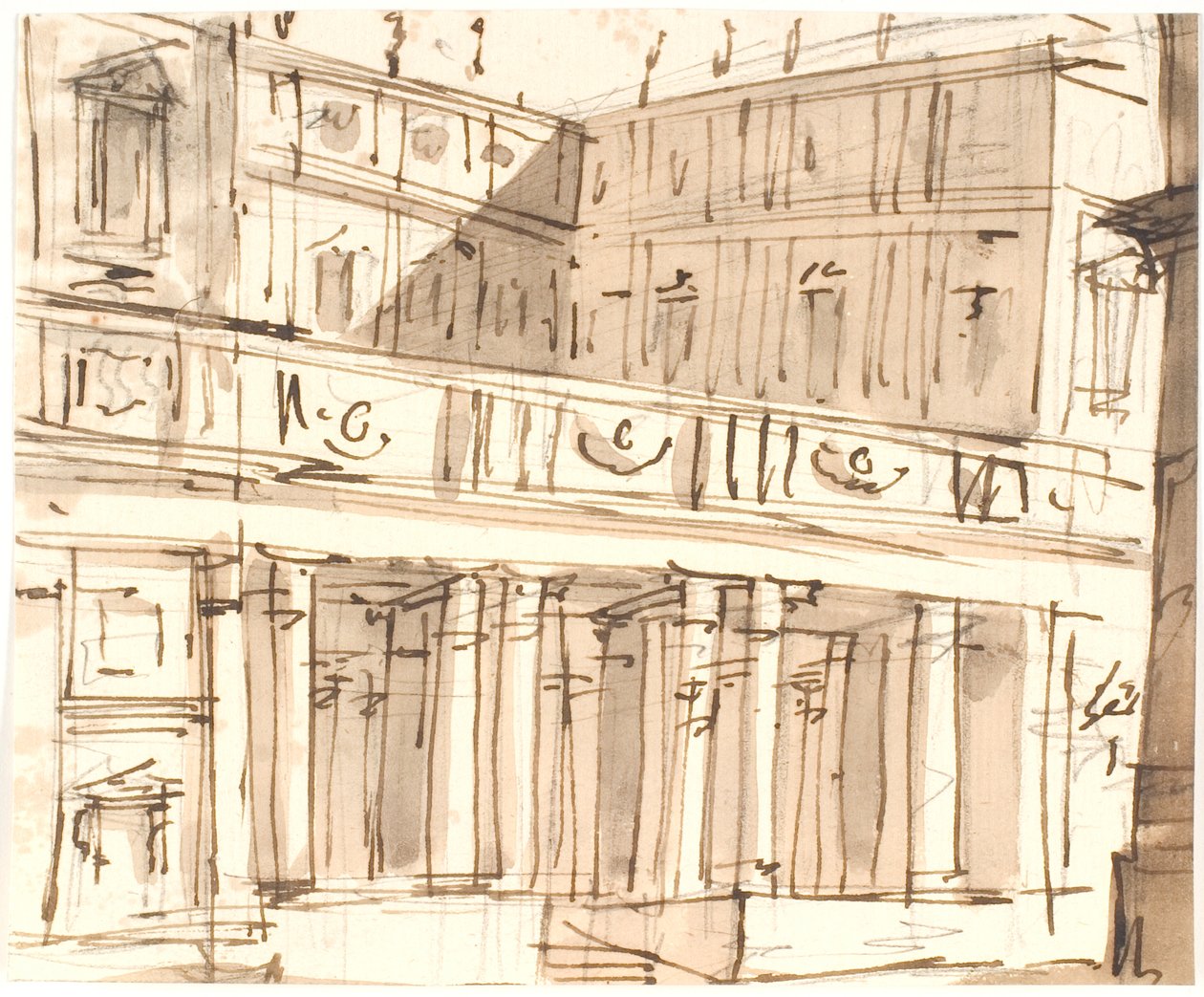 Paleis met colonnade door Aron Wallick