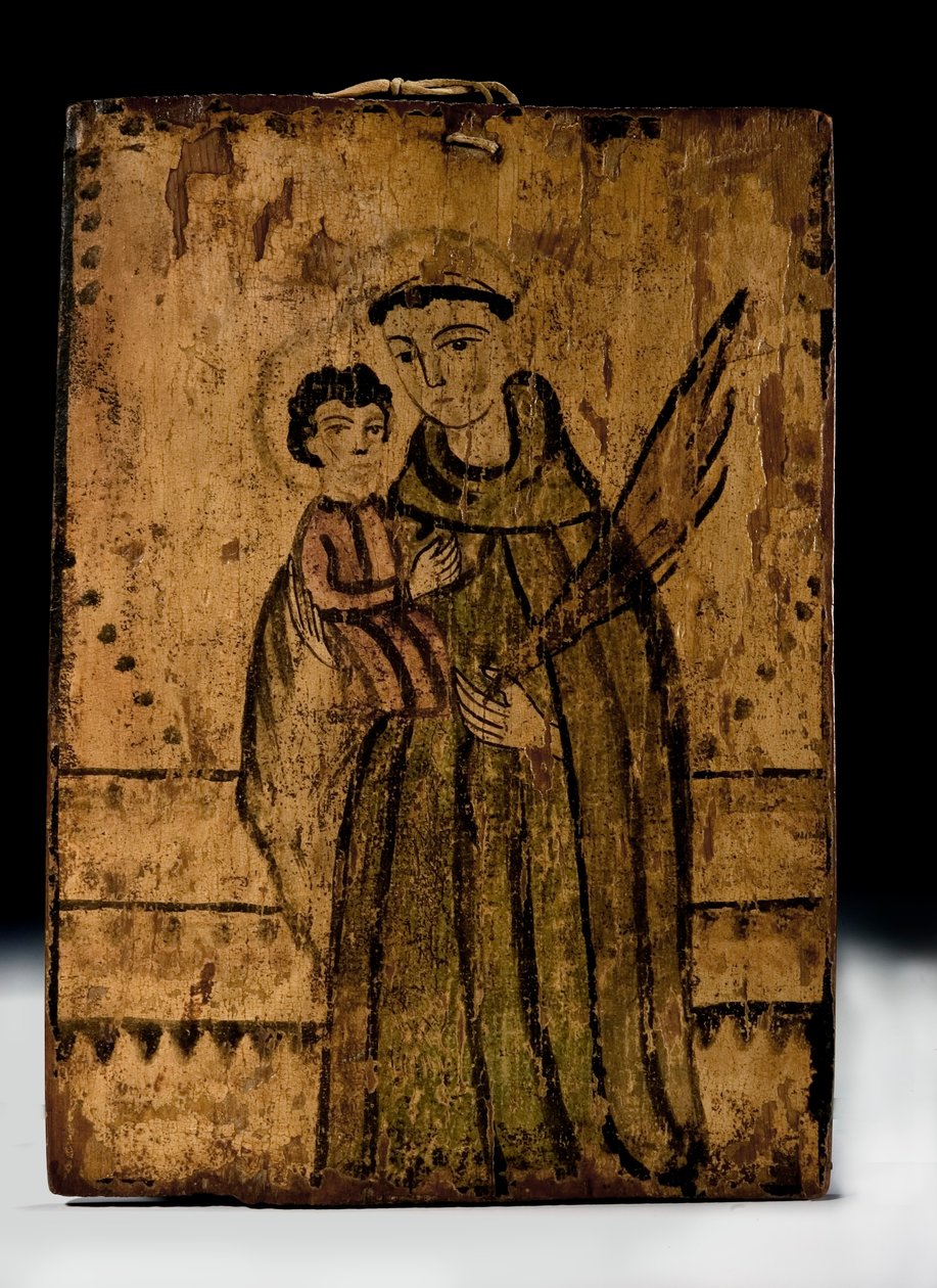 St. Antonius met het Christuskind door Arroyo Hondo Painter
