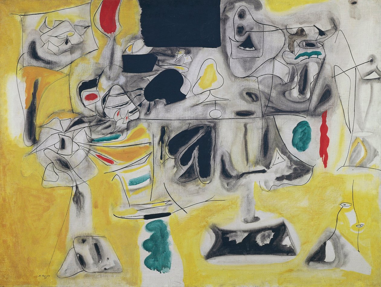 Landschap-Tafel door Arshile Gorky