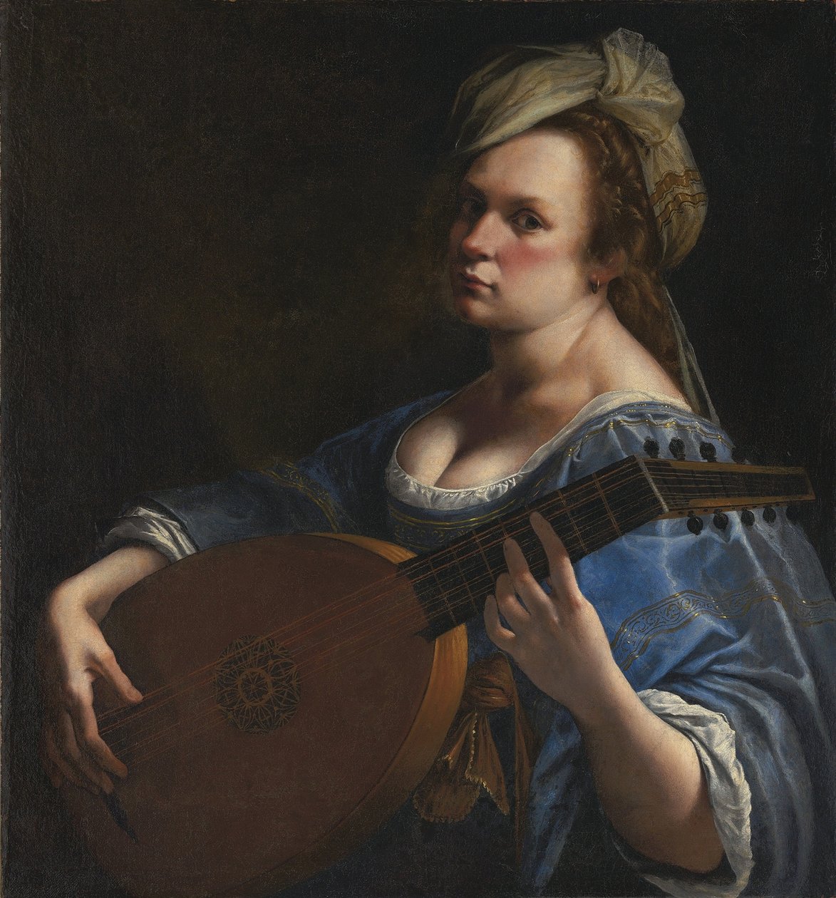 Zelfportret als luitspeler door Artemisia Gentileschi