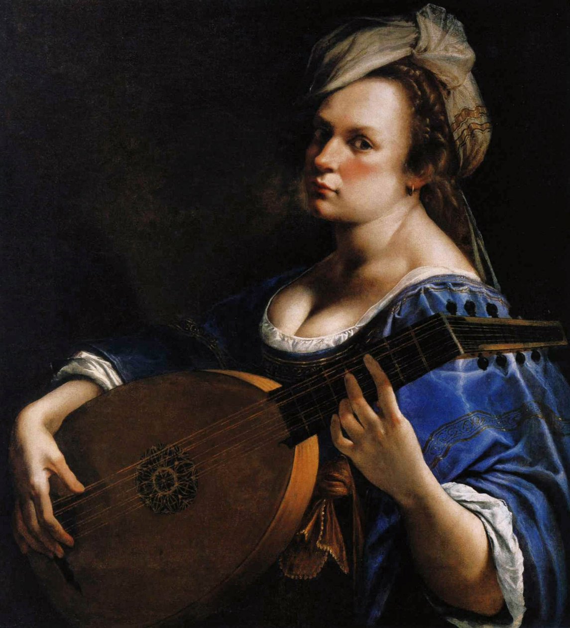 Zelfportret als Luitspeler, ca. 1615-18 door Artemisia Gentileschi