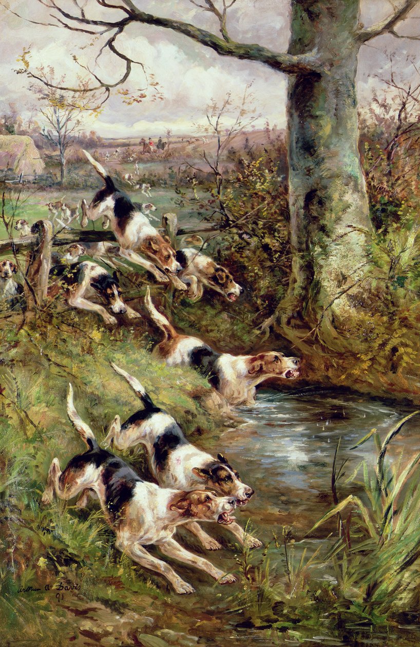 Volle Jacht, 1891 door Arthur Alfred Davis