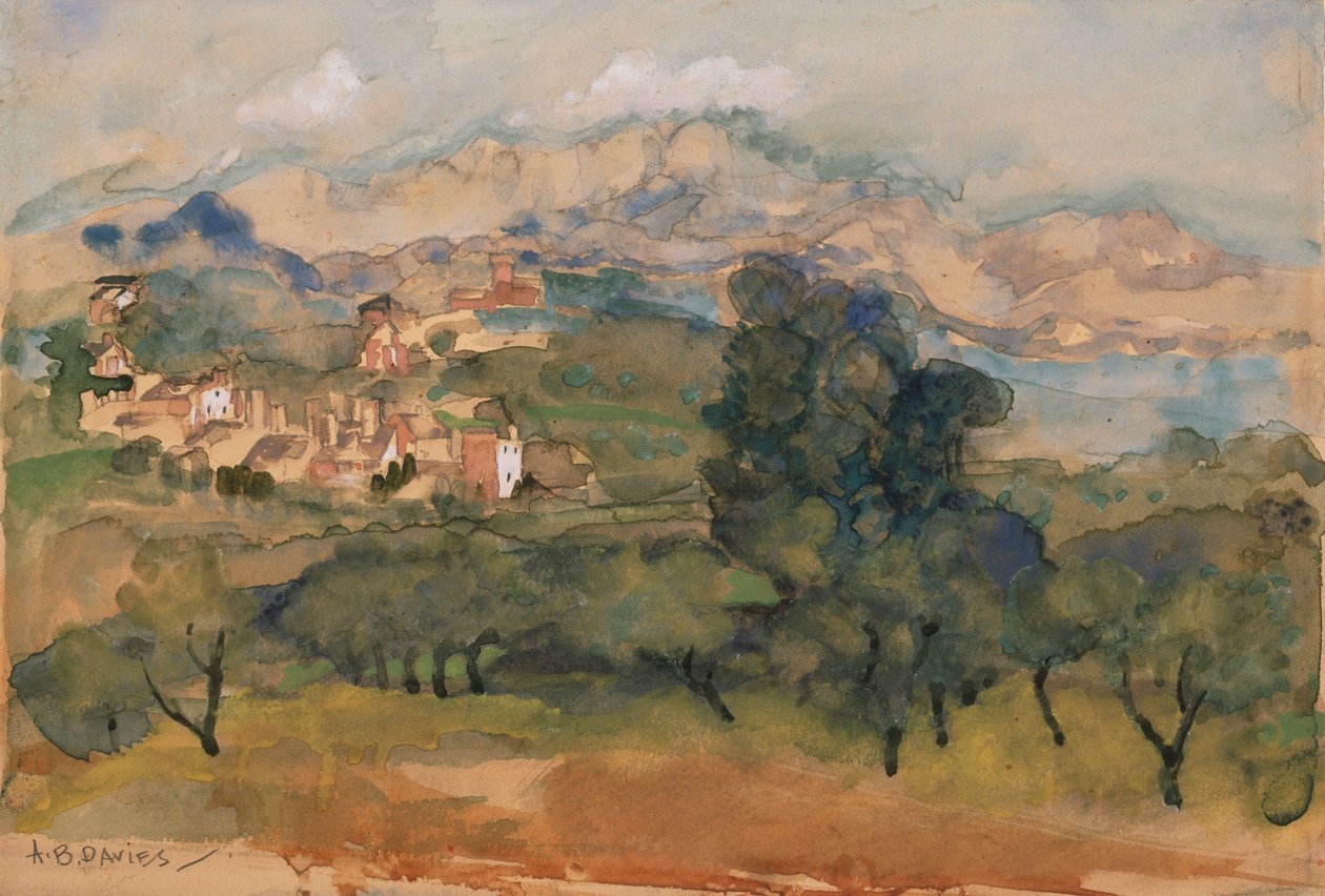 Olijfbomen door Arthur Bowen Davies