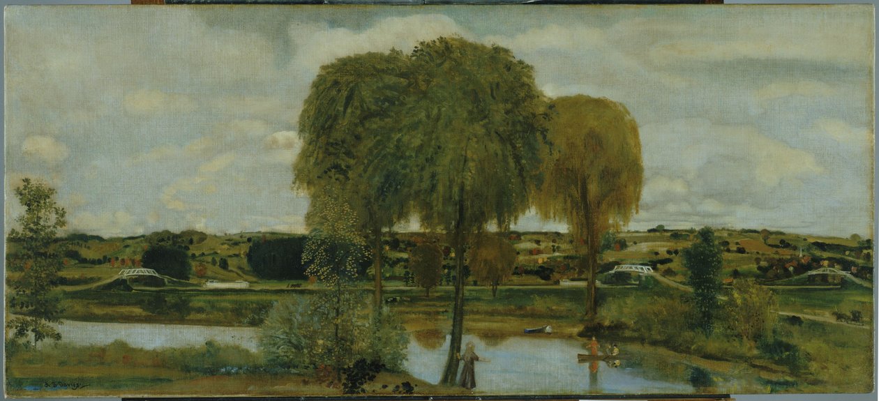 Langs het Erie-kanaal door Arthur Bowen Davies