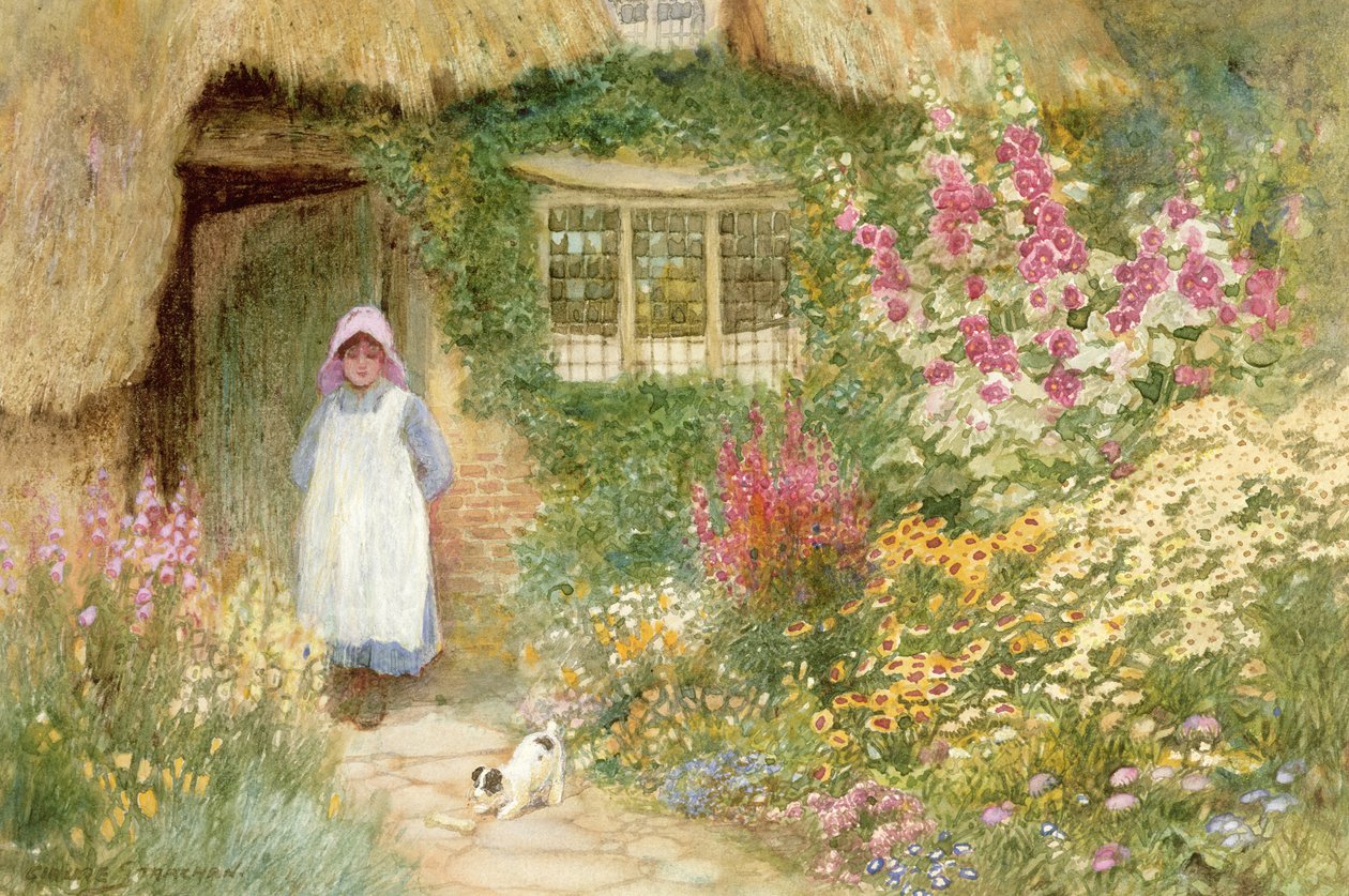 De puppy door Arthur Claude Strachan