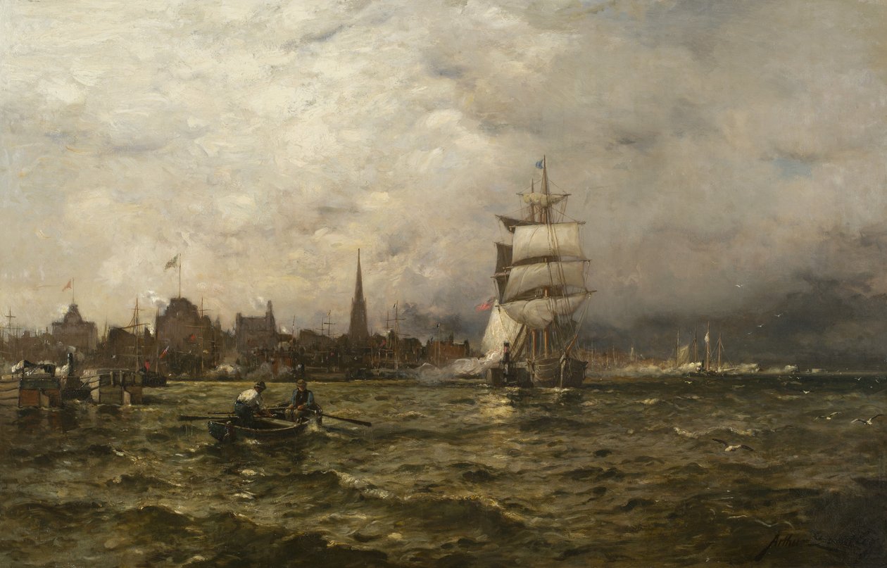 Een April Dag, New York, 1881 door Arthur Quartley