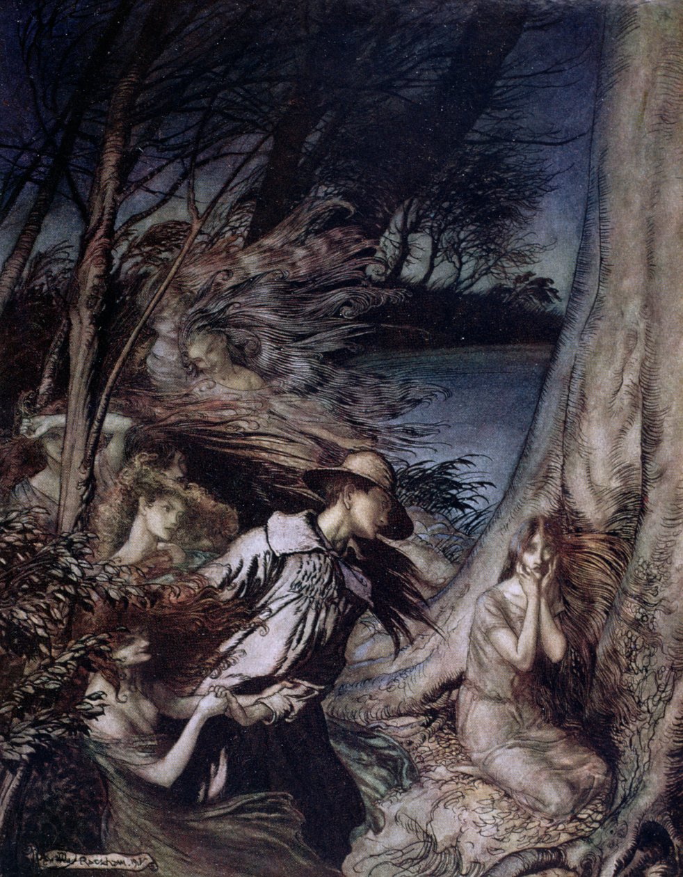 Feeënillustratie, 1912 door Arthur Rackham