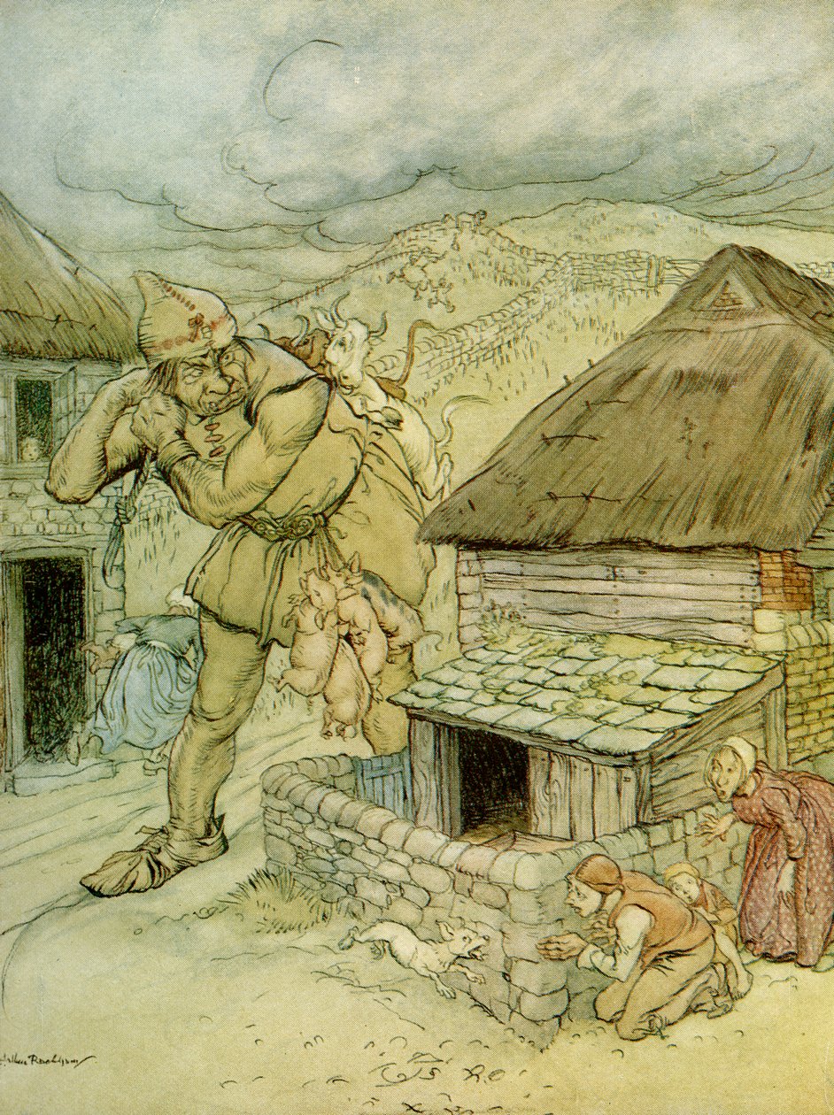 Jack de Reuzendoder door Arthur Rackham