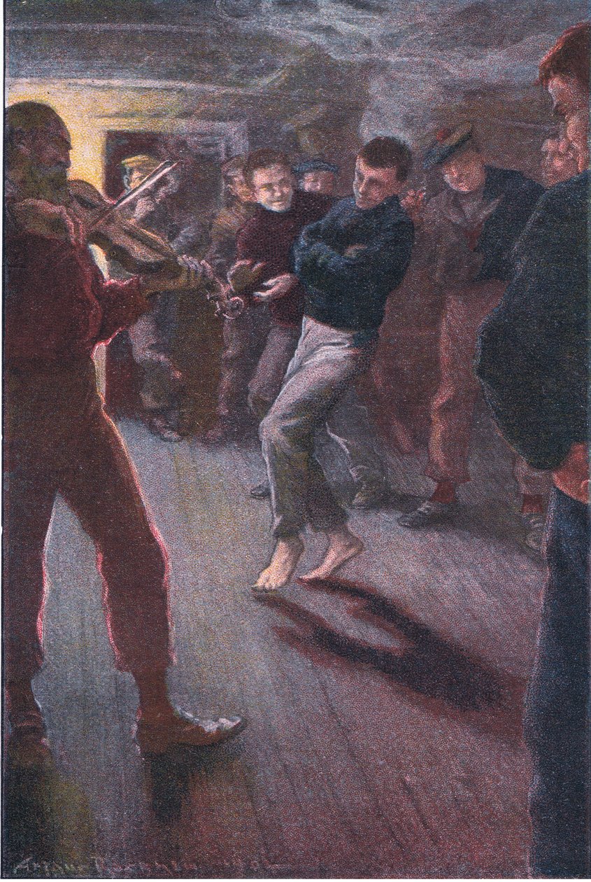 De jongen kon de vissersdans dansen door Arthur Rackham