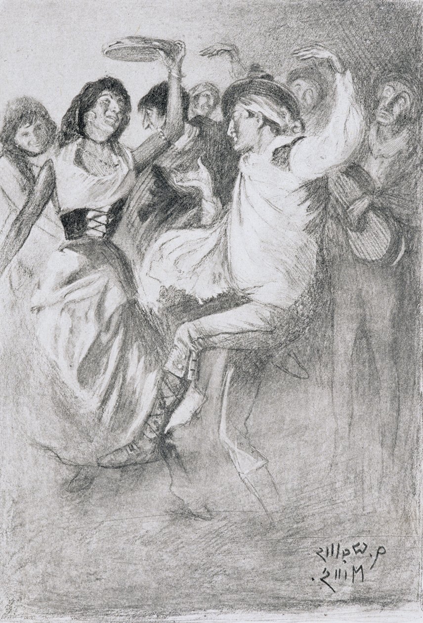 Zigeuner Huwelijksdans, uit The Zincali door George Barrow (1803-81), gepubliceerd in Londen, 1923 door Arthur Wallis Mills