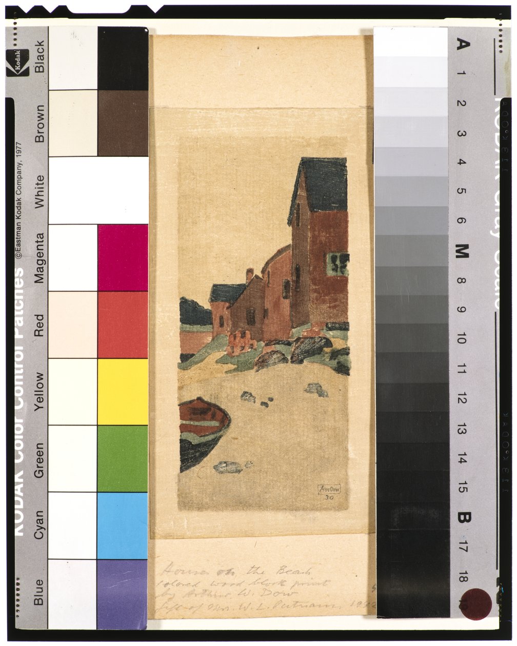 Een Grijze Dag (Huizen op een Strand), ca. 1895 door Arthur Wesley Dow