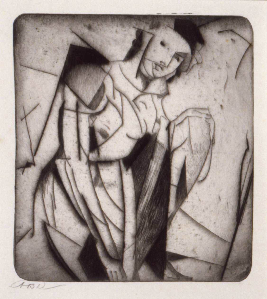 Figuur in glas door Arthur B. Davies