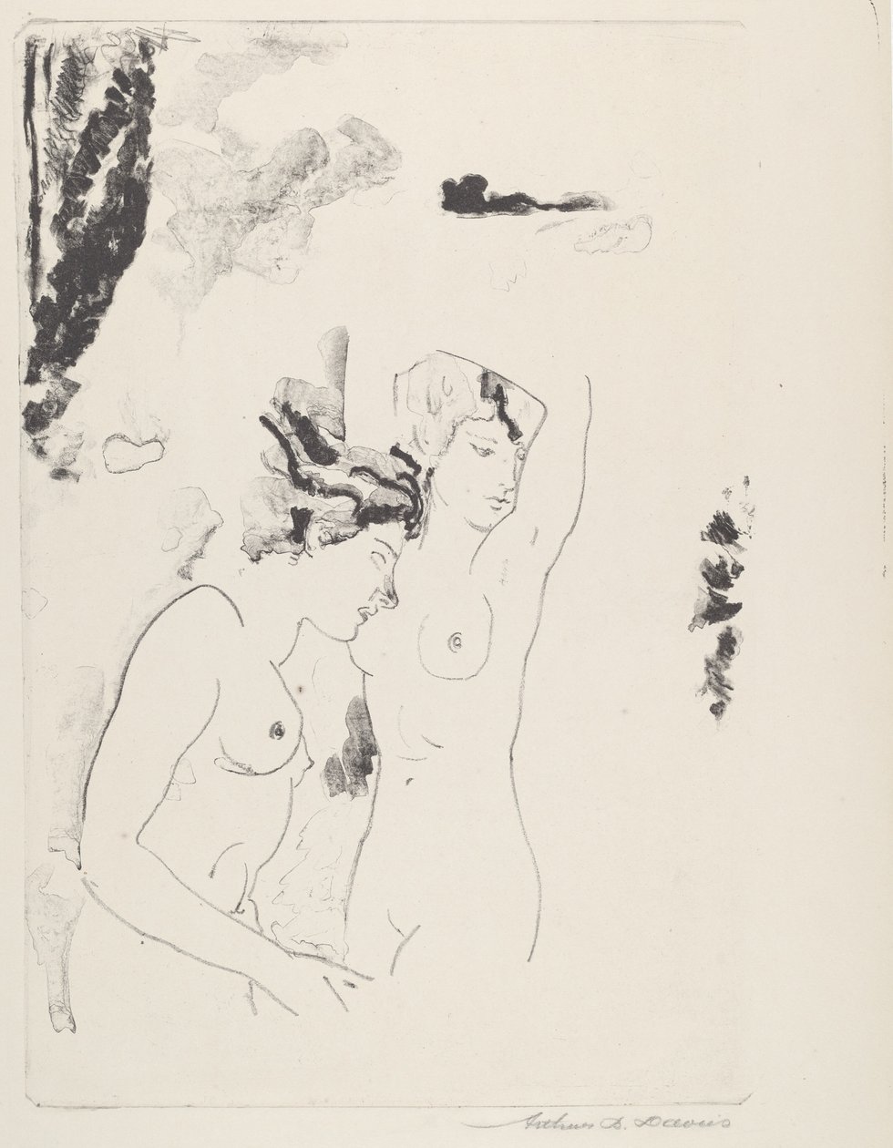 Nimfen van de Stroom door Arthur B. Davies