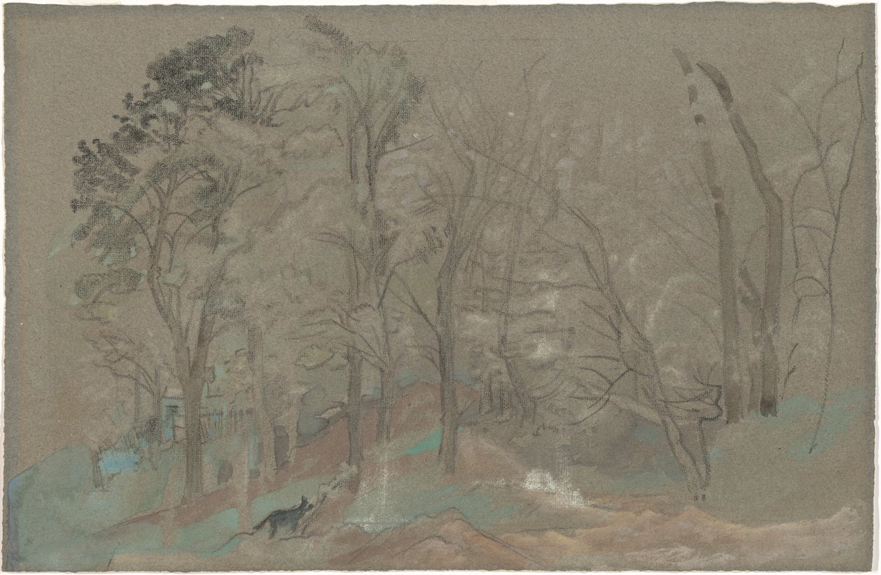 De eerste sneeuwval door Arthur B. Davies