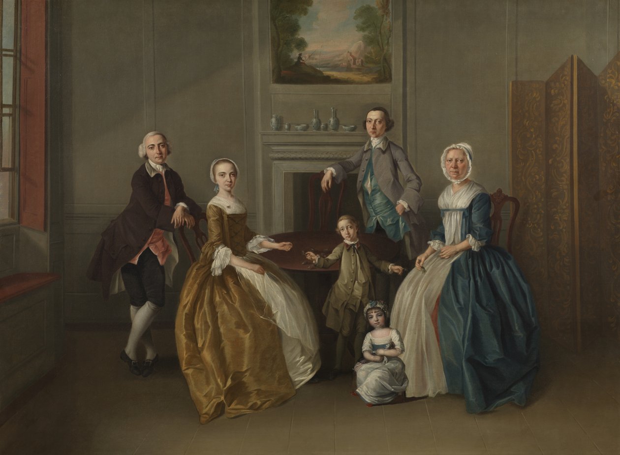 Familiegroep, 1756 door Arthur Devis