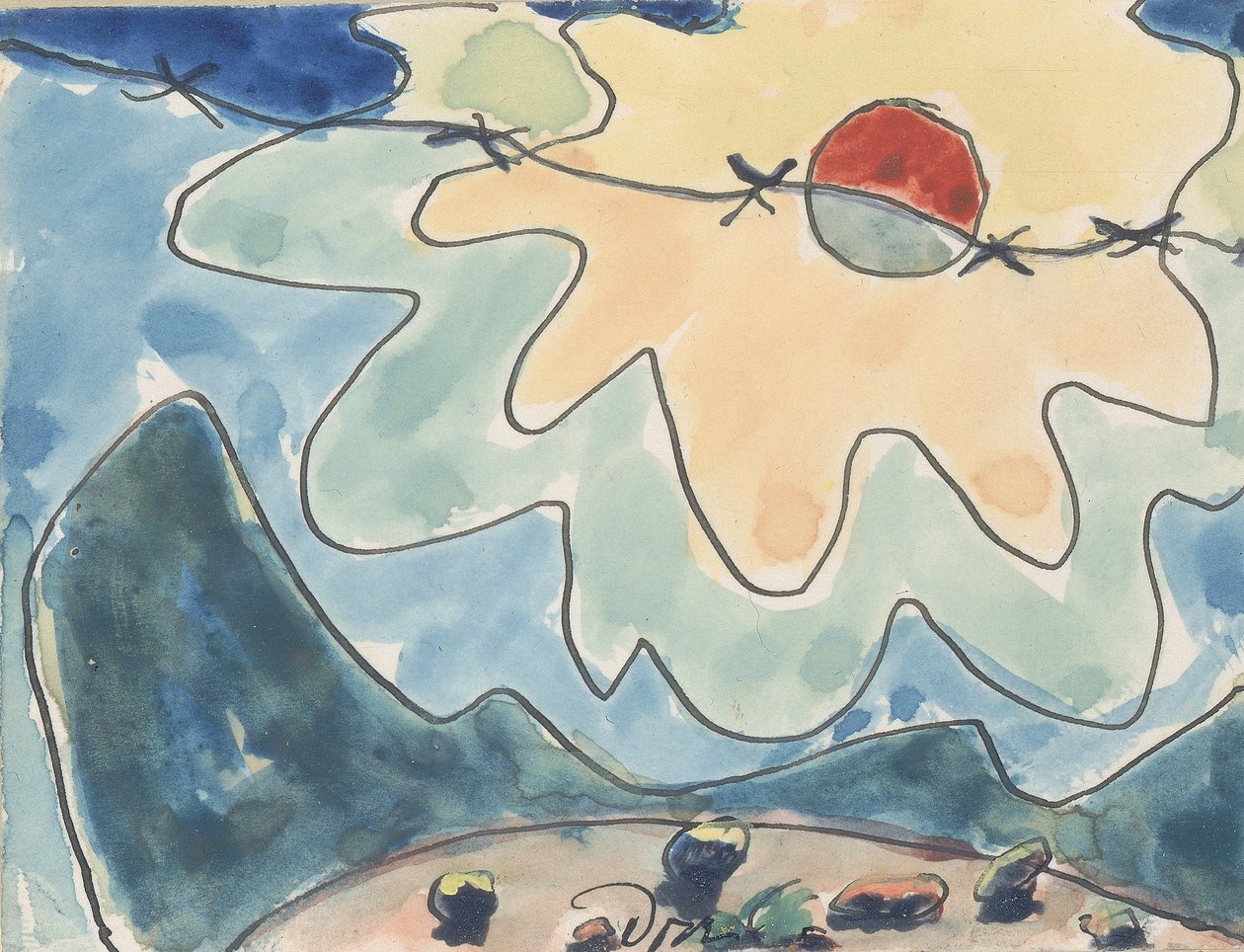 Zon door Arthur Dove