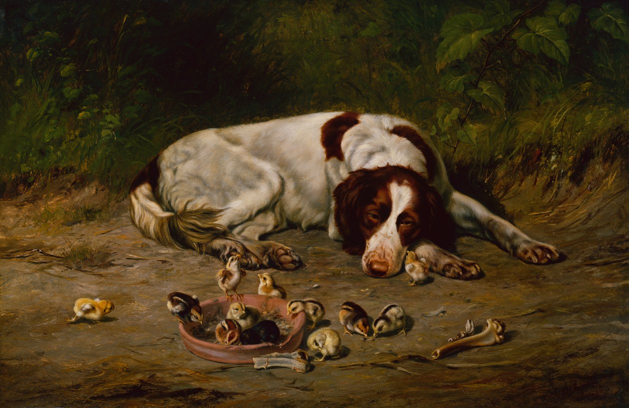 Brave hond door Arthur Fitzwilliam Tait