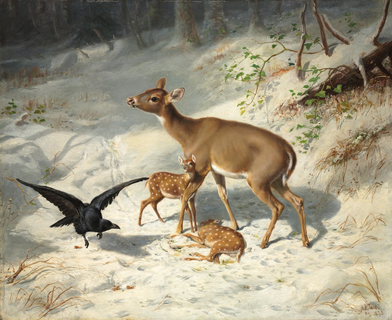 Moederlijke zorg, 1873 door Arthur Fitzwilliam Tait