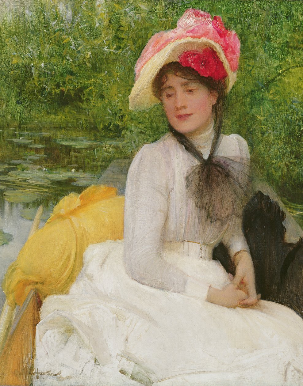 Meisje in een Punt door Arthur Hacker