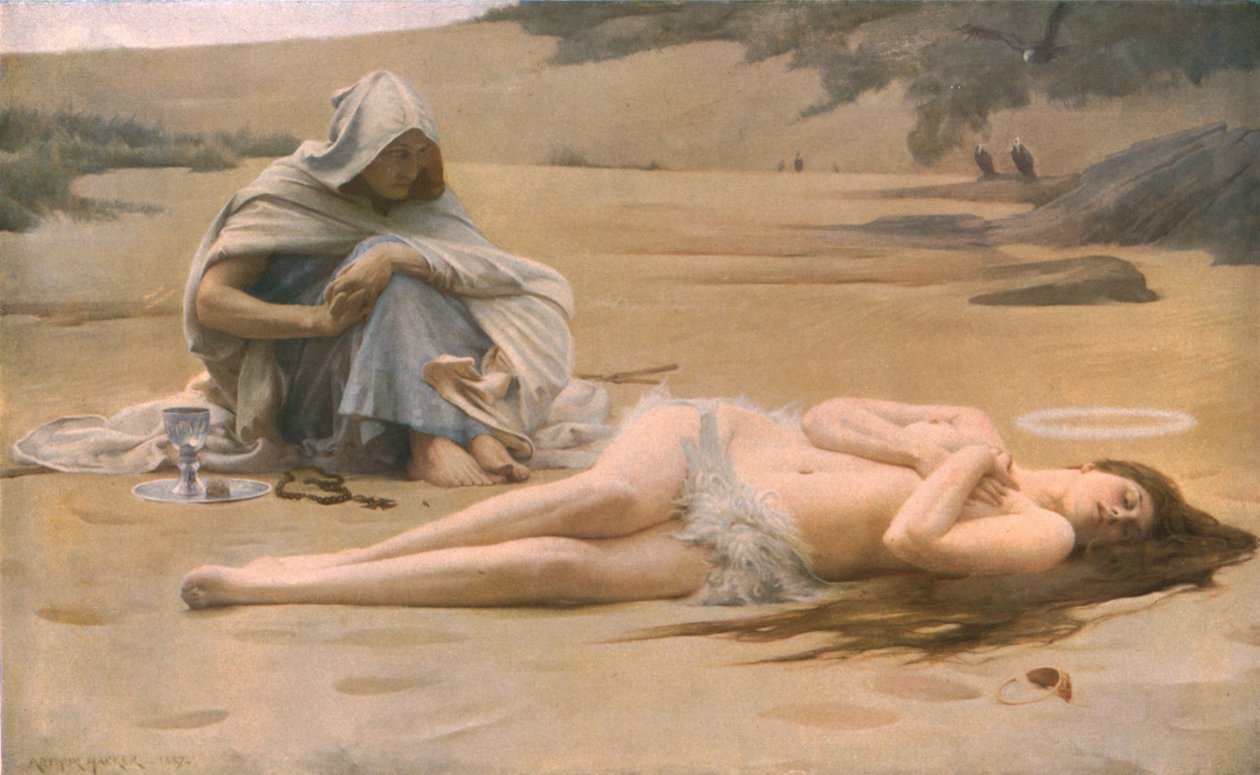 Pelagia en Philammon, 1887, ca. 1930 door Arthur Hacker