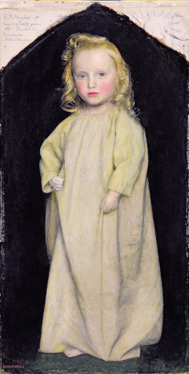 Edward Robert Hughes als kind, ca. 1853-4 door Arthur Hughes