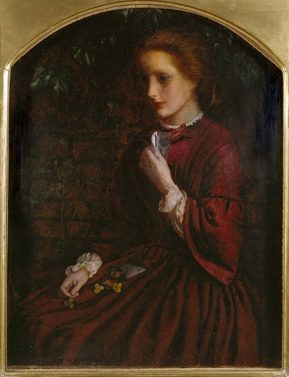 Viooltjes, ca.1860 door Arthur Hughes