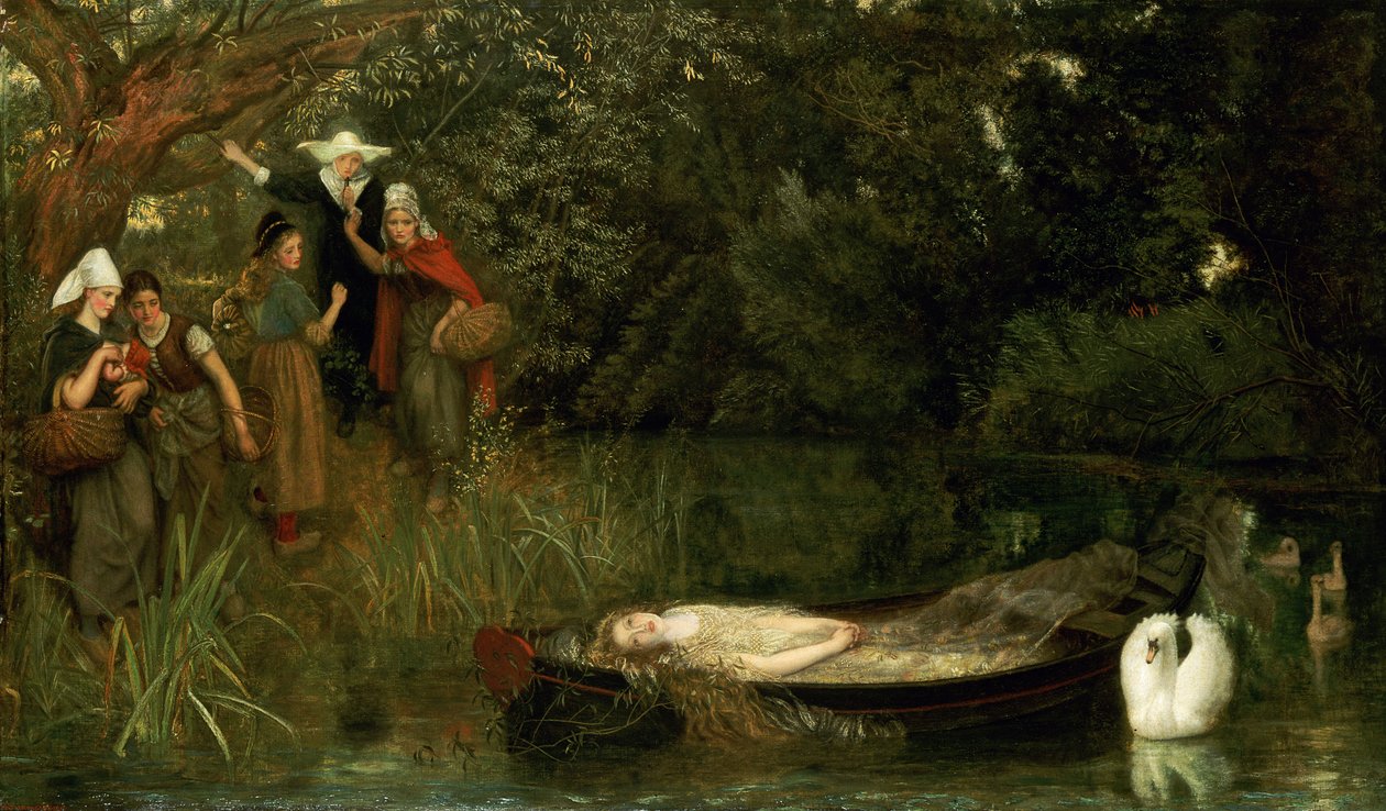 De Dame van Shalott, 1873 door Arthur Hughes