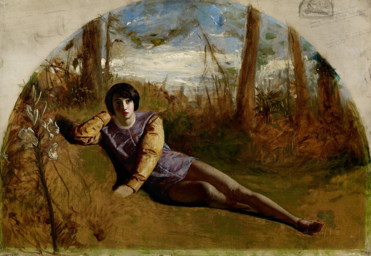 De jonge dichter, 1849 door Arthur Hughes