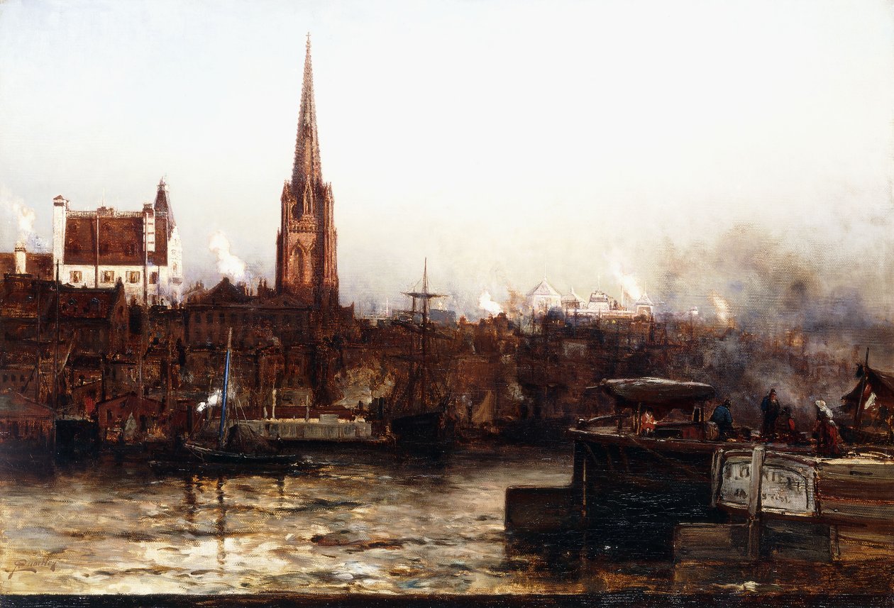Trinity vanaf de rivier, 1880 door Arthur Quartley