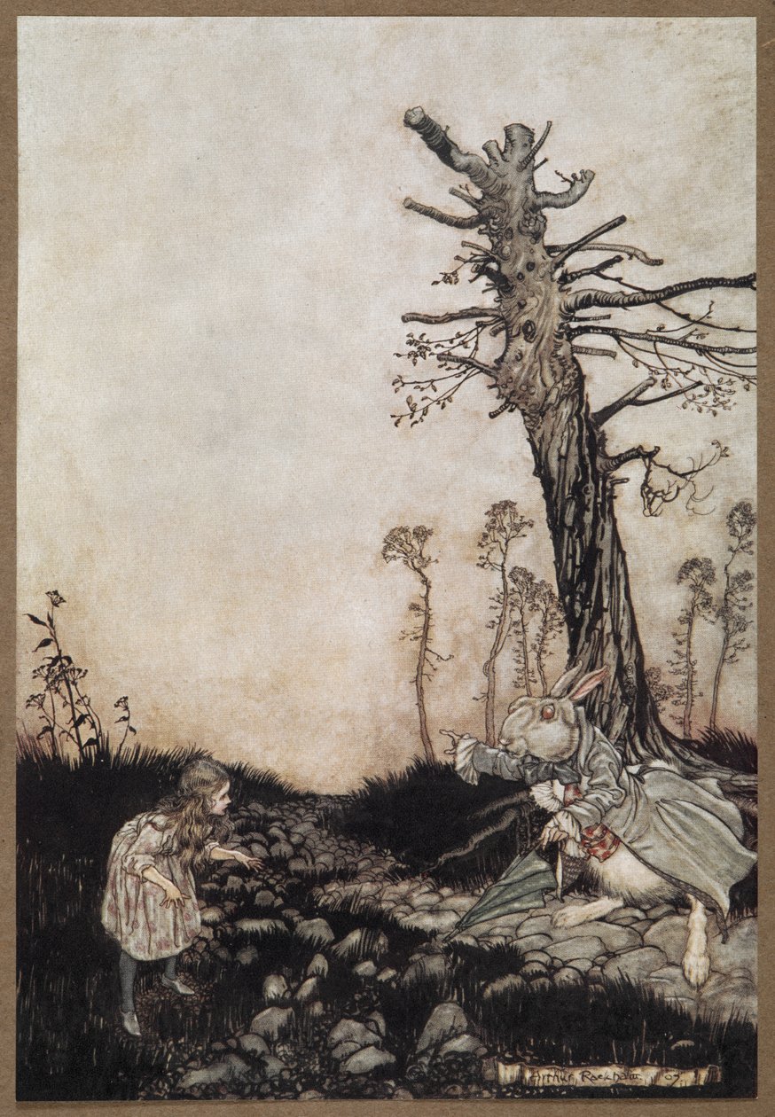Alice en het Witte Konijn door Arthur Rackham