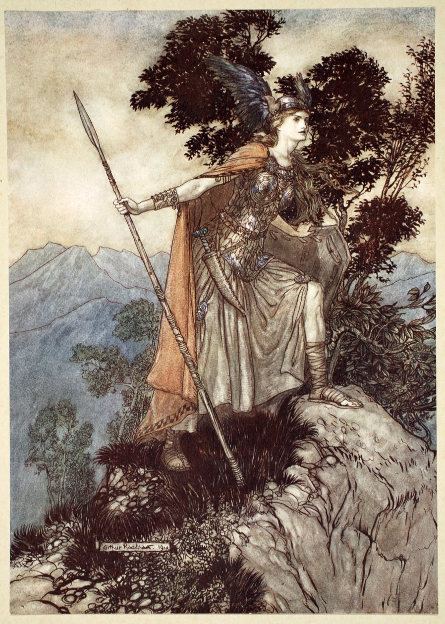 Brunnhilde door Arthur Rackham