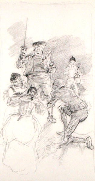 Don Quichot Buigt Laag door Arthur Rackham