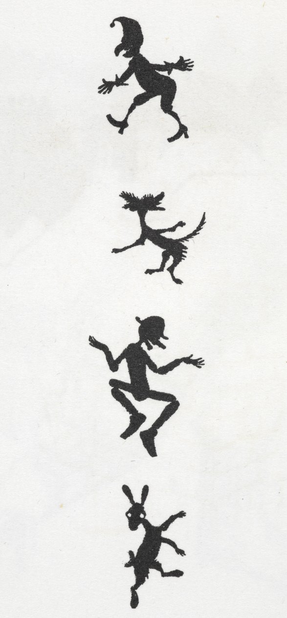 Elfen en honden door Arthur Rackham