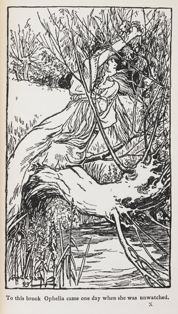 Illustratie uit Hamlet door Arthur Rackham