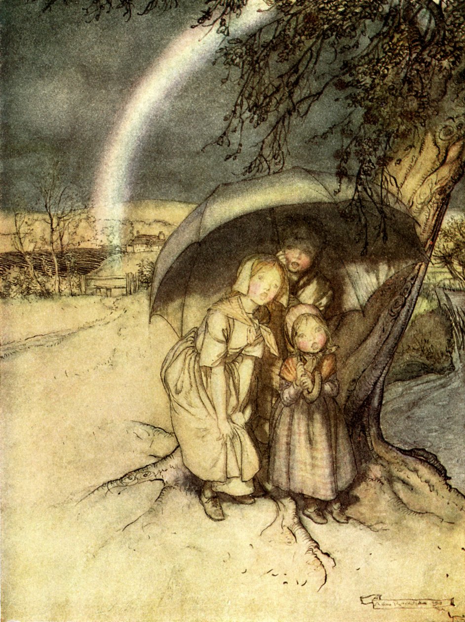 Regen, regen ga naar Spanje door Arthur Rackham