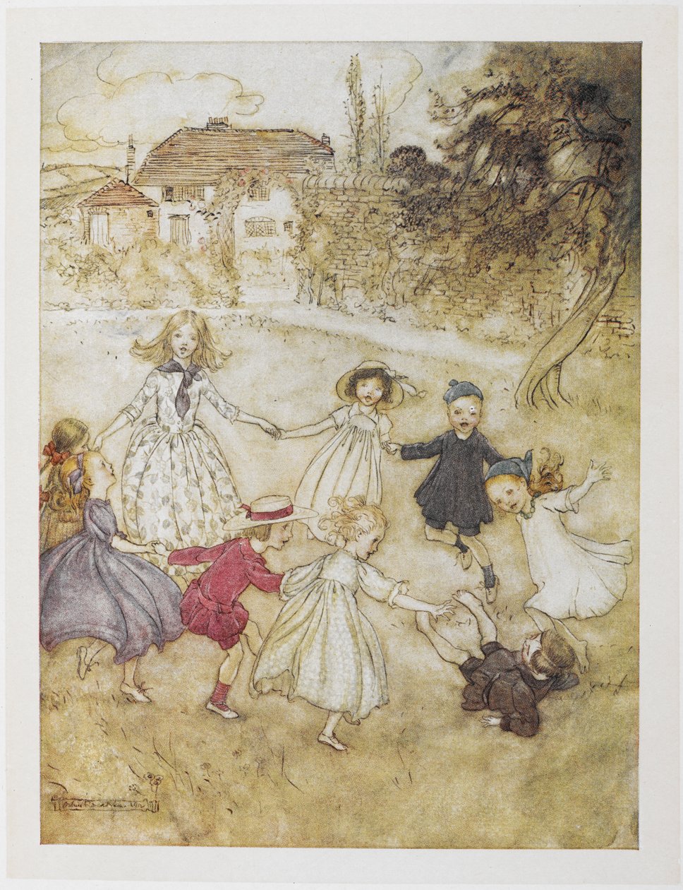 Ring-a-ring-a-roses door Arthur Rackham