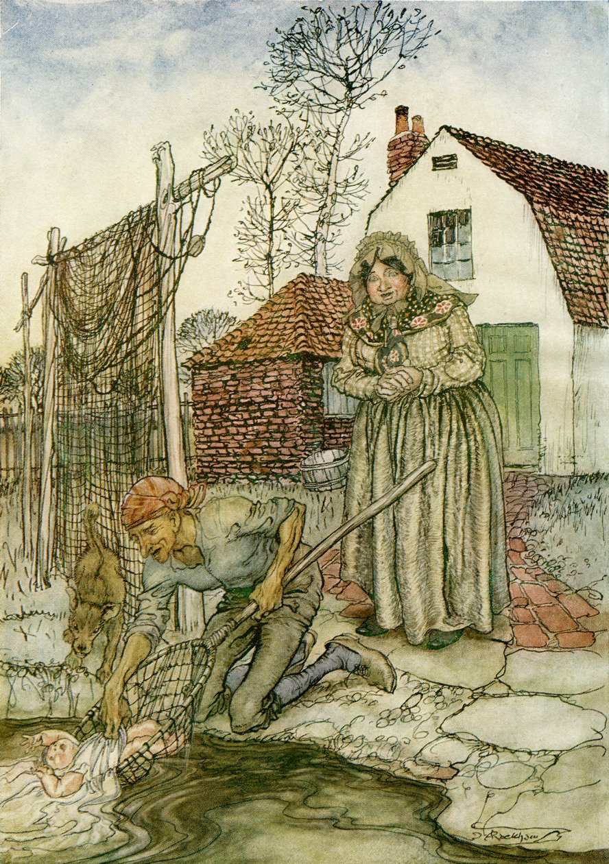 De vis en de ring door Arthur Rackham