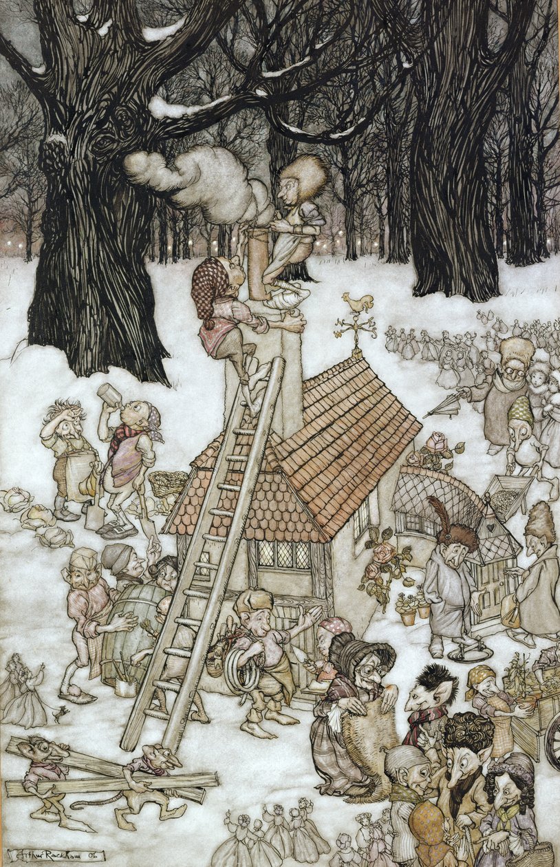 Het Huis Gebouwd voor Maimie, 1906 door Arthur Rackham
