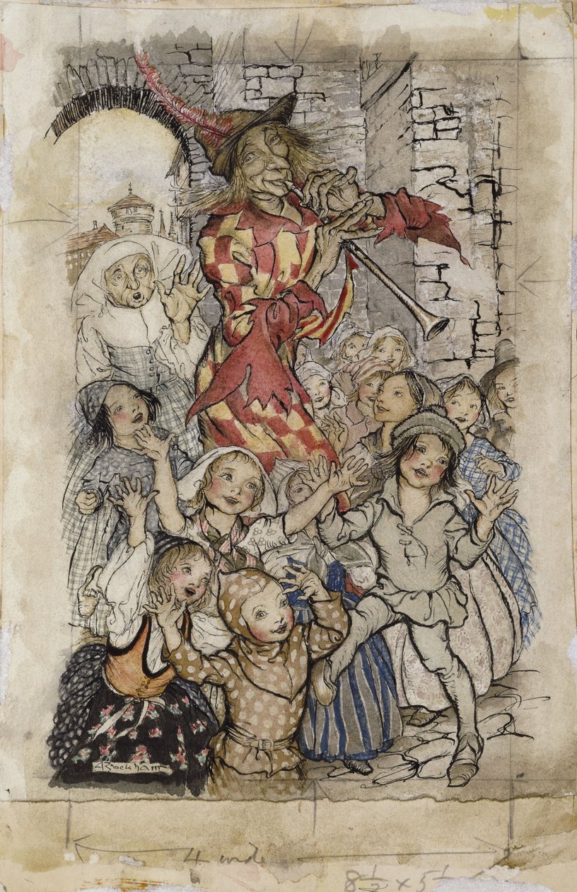 De Ratcatcher en de Kinderen door Arthur Rackham