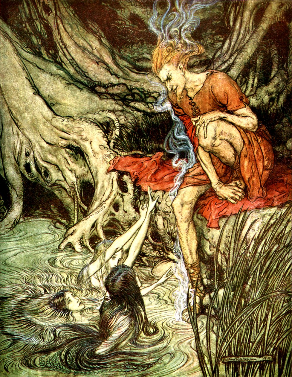 Het Rijngoud door Arthur Rackham