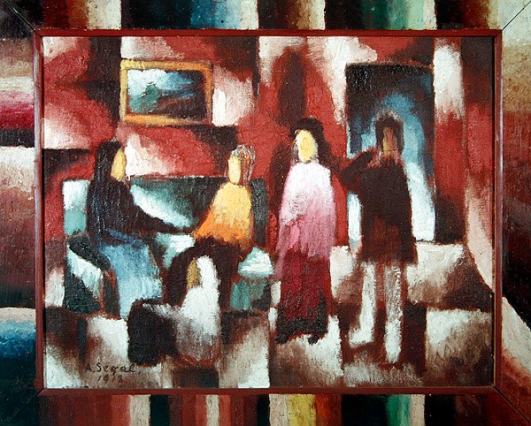 Interieur, 1918 door Arthur Segal